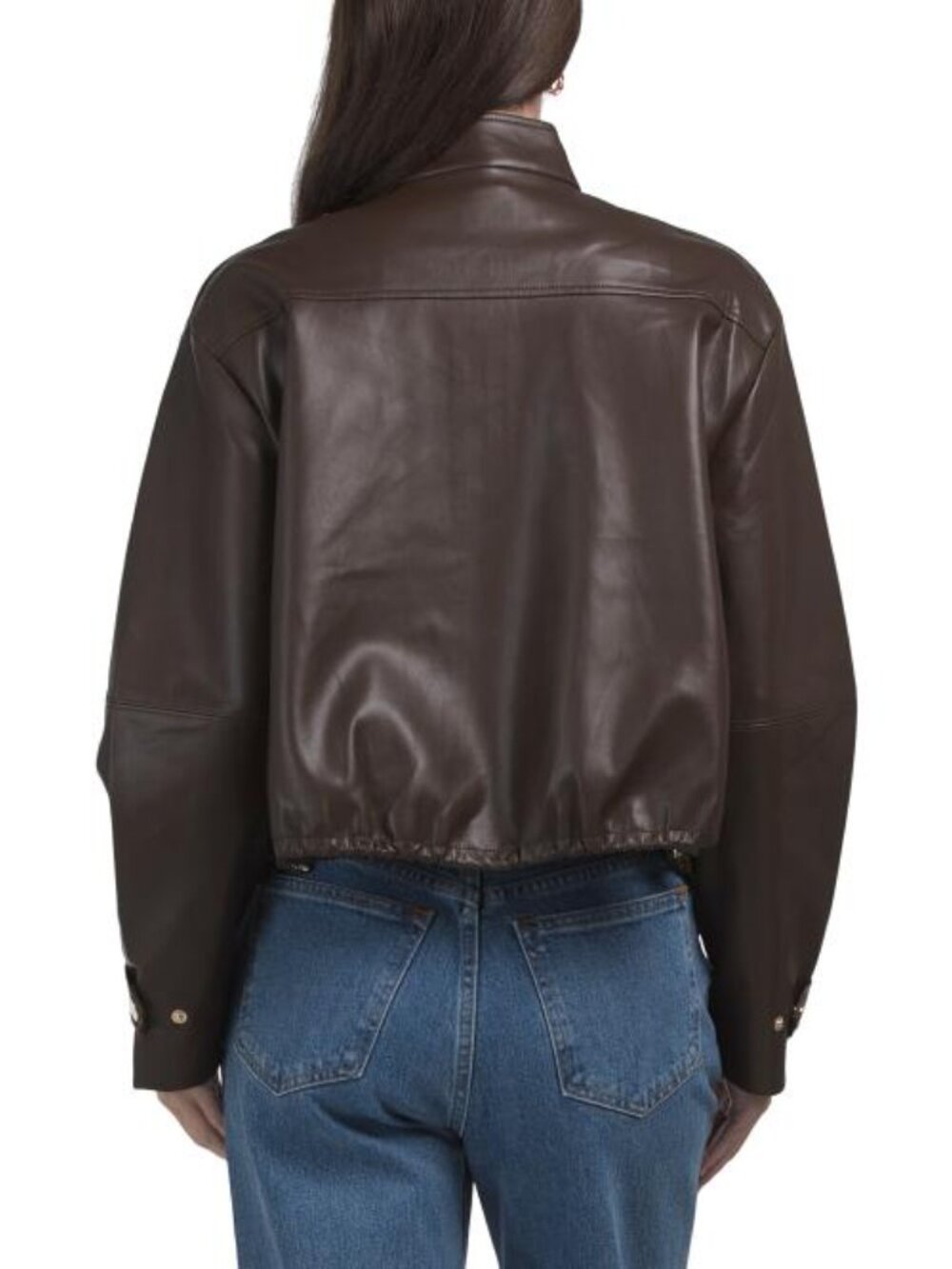 TOCCIN Funnel Neck Bomber With Drawcord Hem - Picture 2 of 2